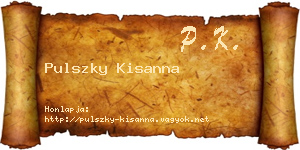 Pulszky Kisanna névjegykártya